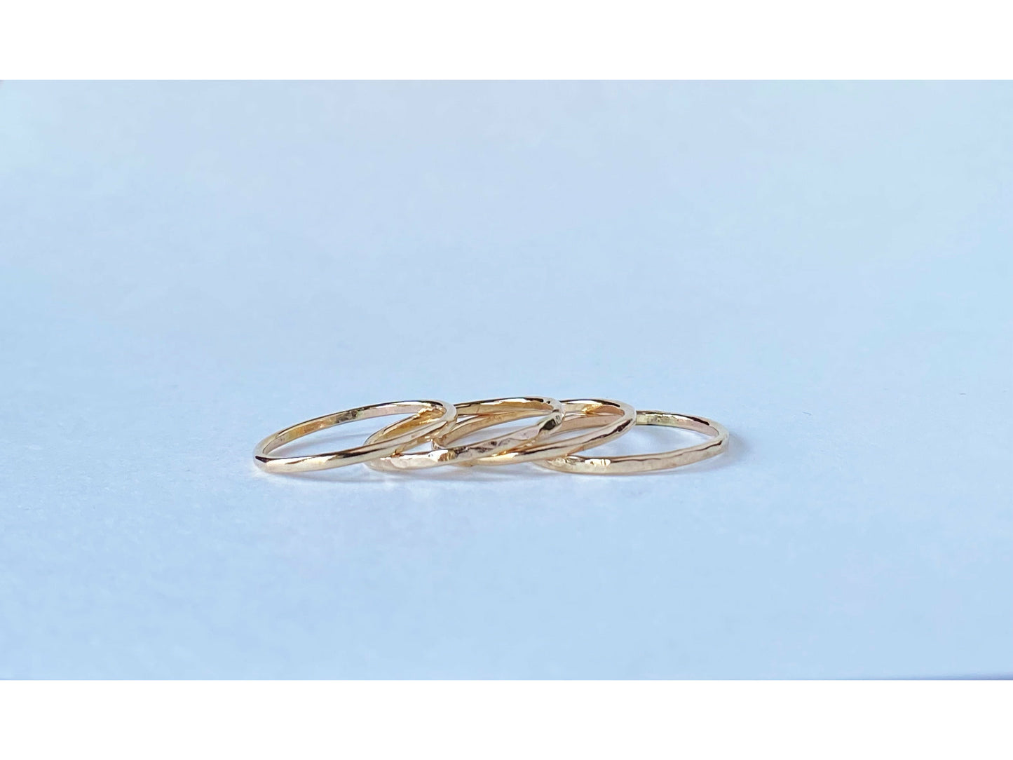 Simple round bands with smooth finish or a hammered finish