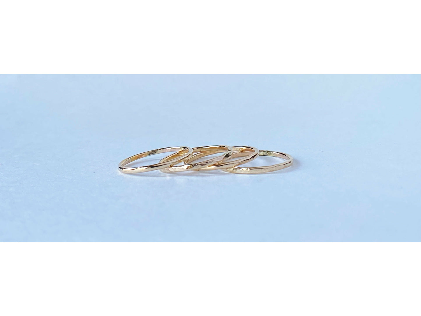 Simple round bands with smooth finish or a hammered finish