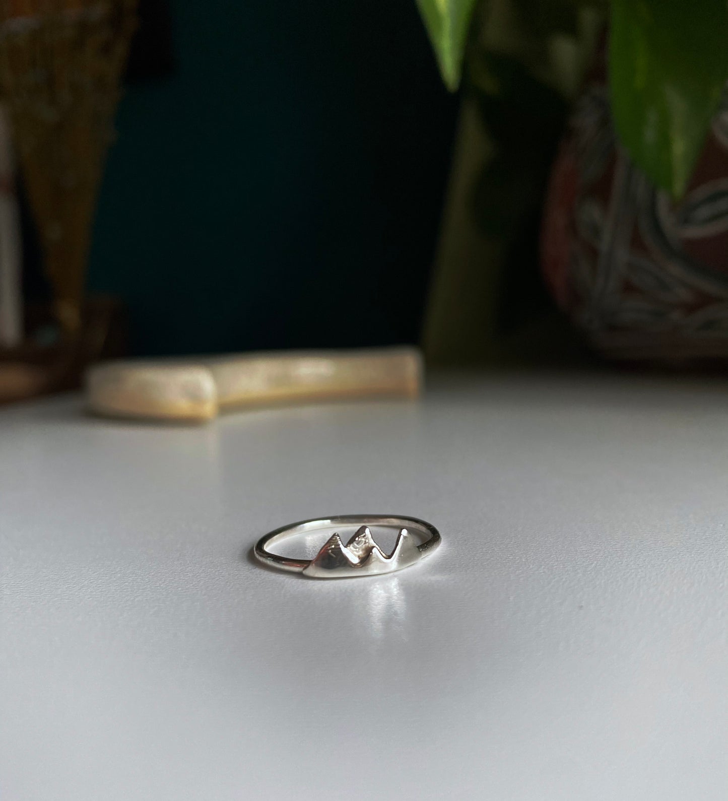 Silver/ Gold mountain range ring