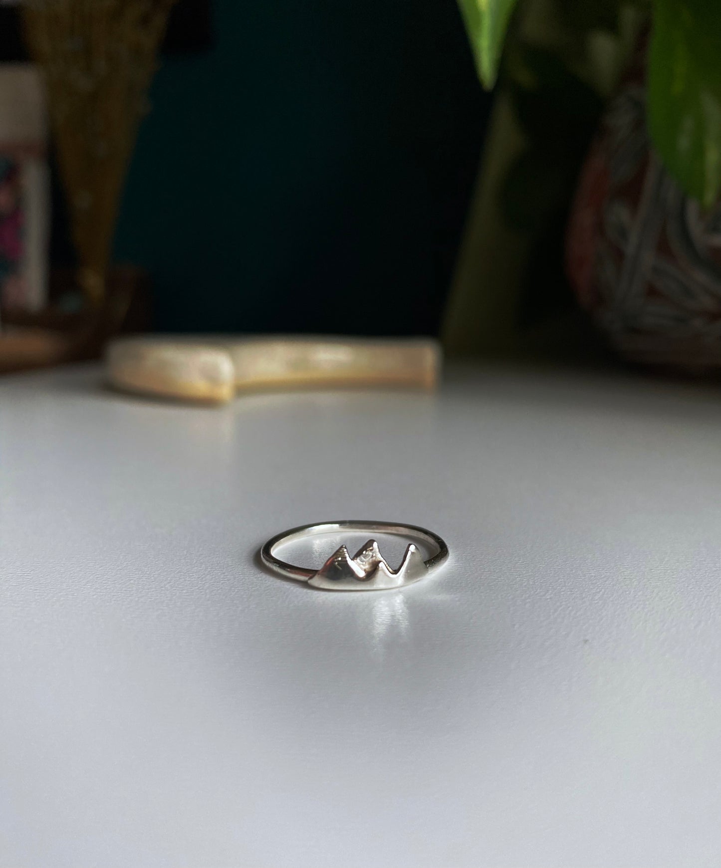 Silver/ Gold mountain range ring