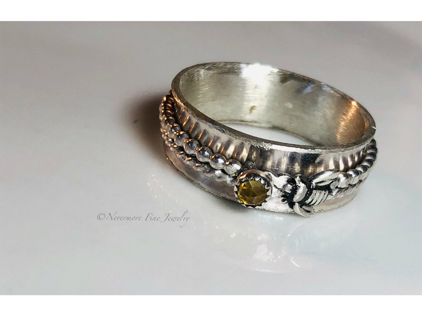 bee-ring-spinner-ring-sterling-silver-ring-meditation-ring-bee-jewelry-fidget-ring-anxiety-jewelry-sterling-silver-ring-boho-ring