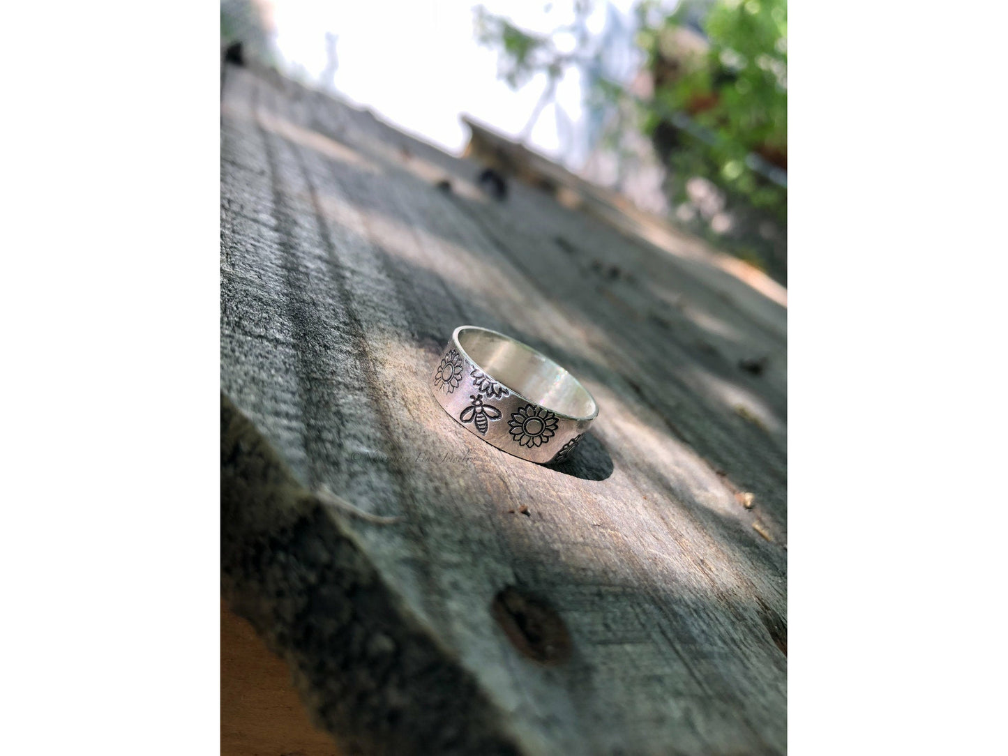 sterling-silver-flower-ring-floral-statement-ring-sterling-silver-boho-ring-silver-flower-ring-gardening-ring-personalized-ring-stackable