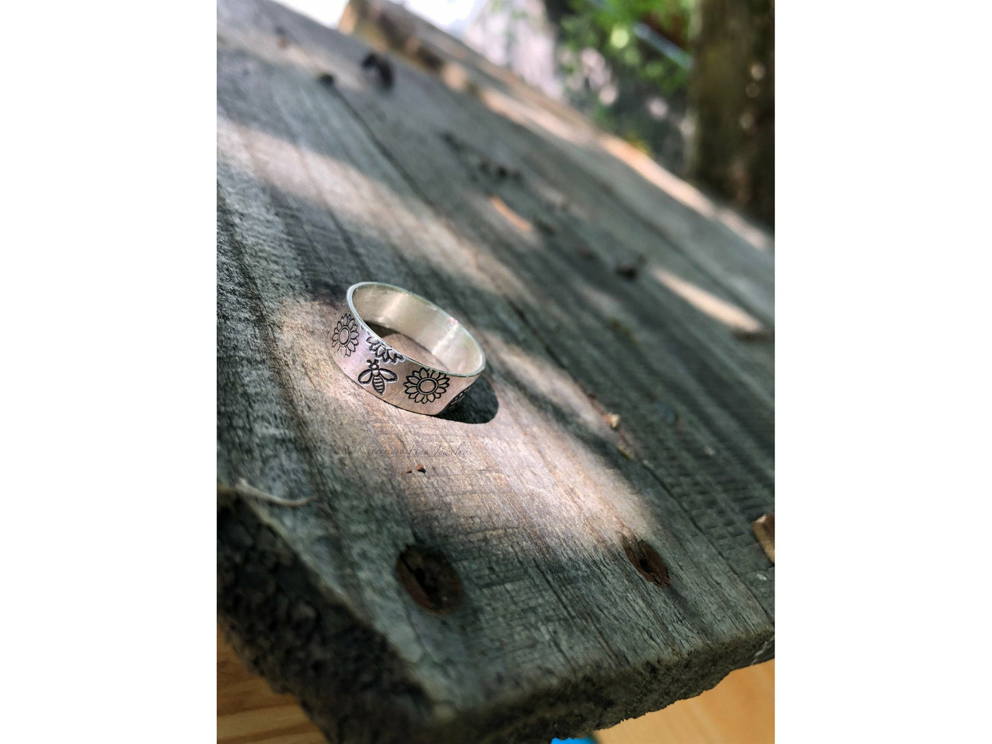 sterling-silver-flower-ring-floral-statement-ring-sterling-silver-boho-ring-silver-flower-ring-gardening-ring-personalized-ring-stackable