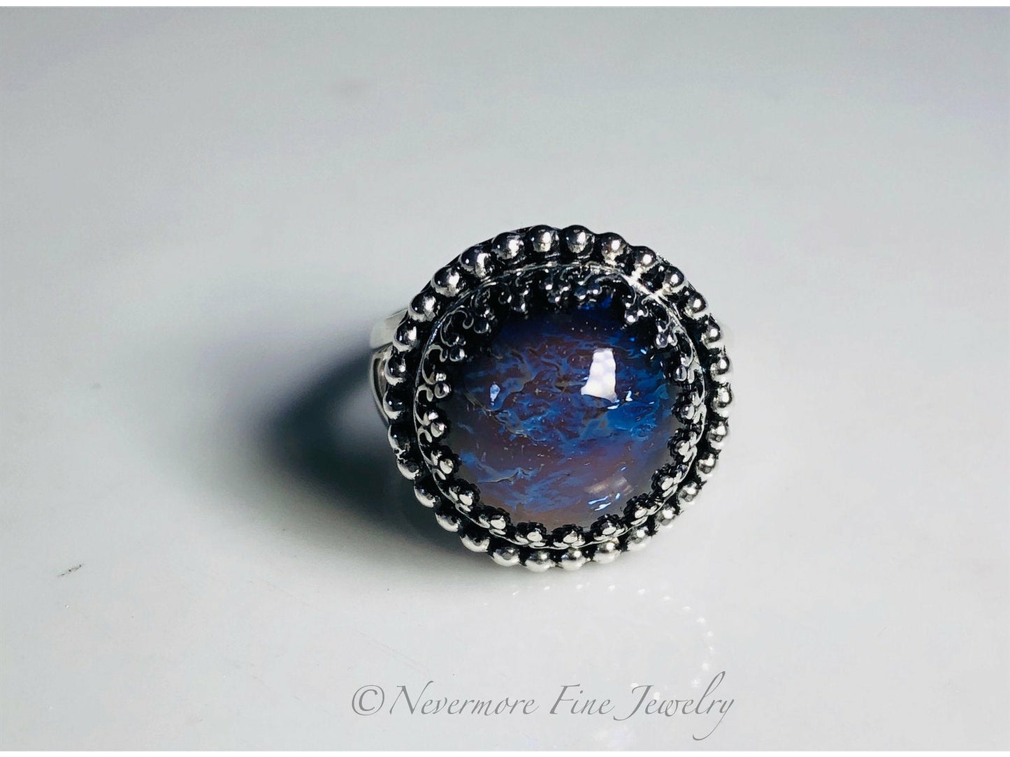 sterling-silver-statement-ring-boho-ring-tanzanite-opal-ring-gemstone-ring-simple-ring-bridal-ring-gift-for-her-ring-promise-ring