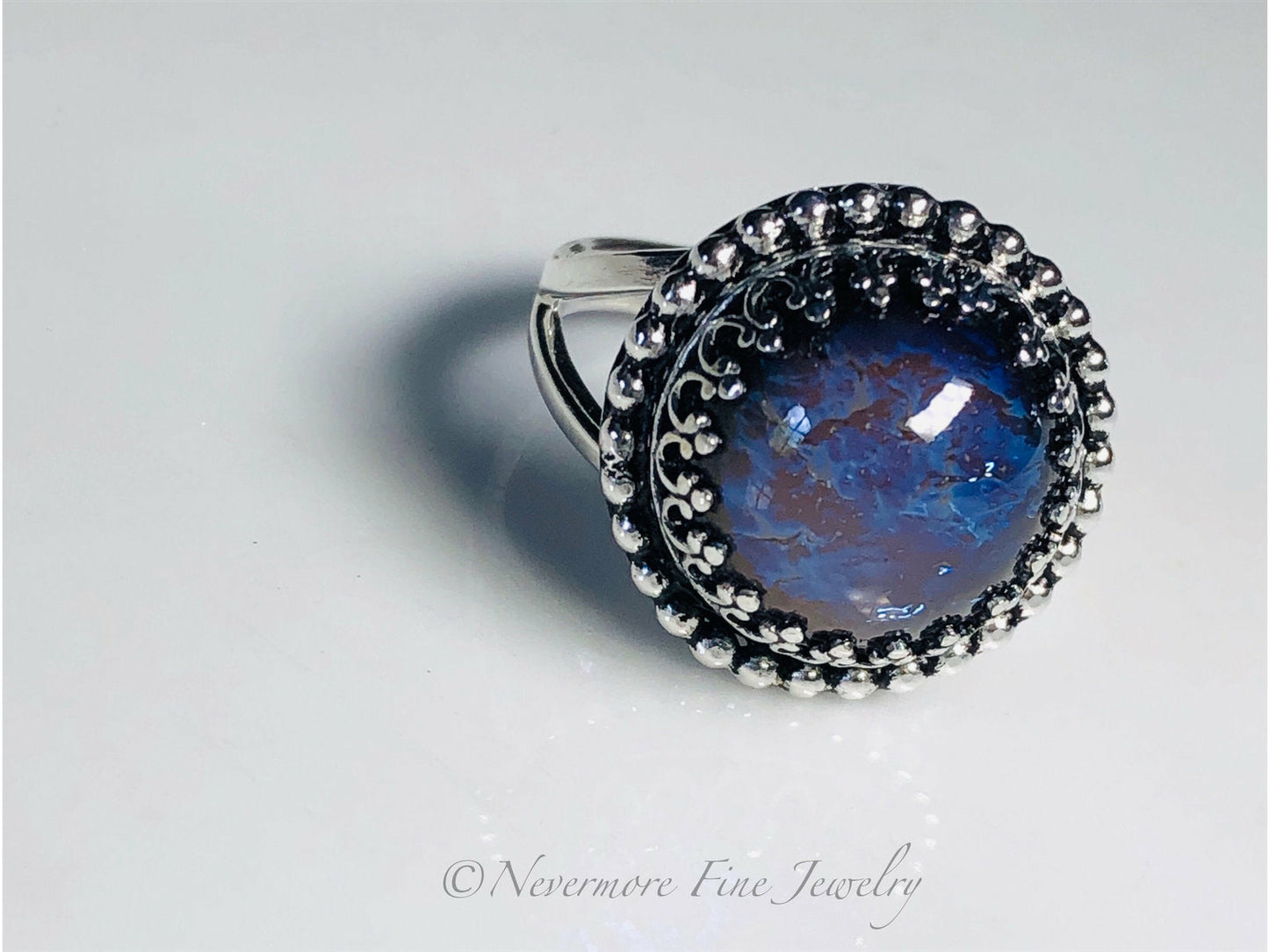 sterling-silver-statement-ring-boho-ring-tanzanite-opal-ring-gemstone-ring-simple-ring-bridal-ring-gift-for-her-ring-promise-ring