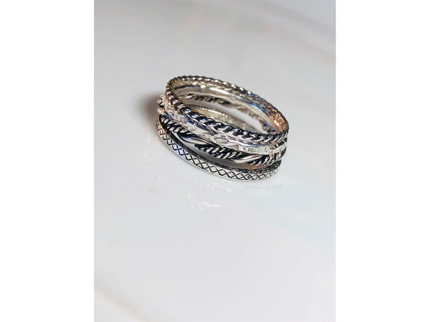 stackable-rings-sterling-silver-sterling-silver-rings-mixed-texture-rings-stackable-simple-bands-gifts-for-her-bridesmaid-gift-graduation