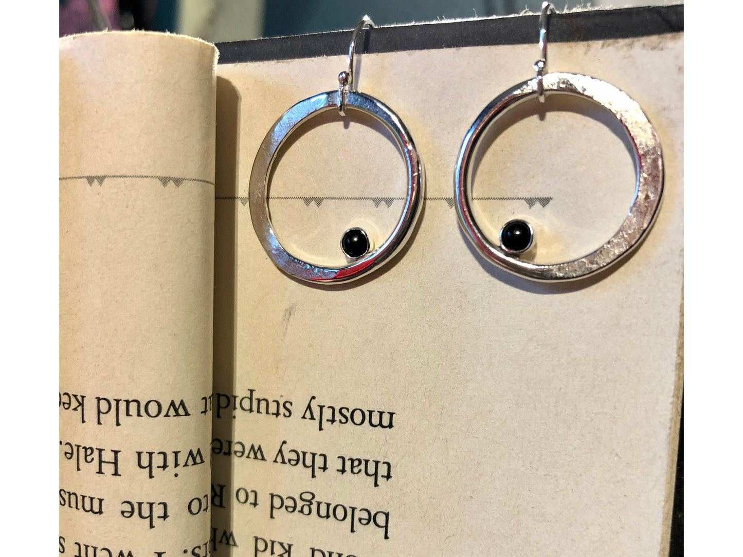 sterling-silver-dangle-earrings-sterling-hoop-earrings-onyx-earrings-sterling-drop-earrings-sterling-hoop-earrings-boho-jewelry-genuine-onyx
