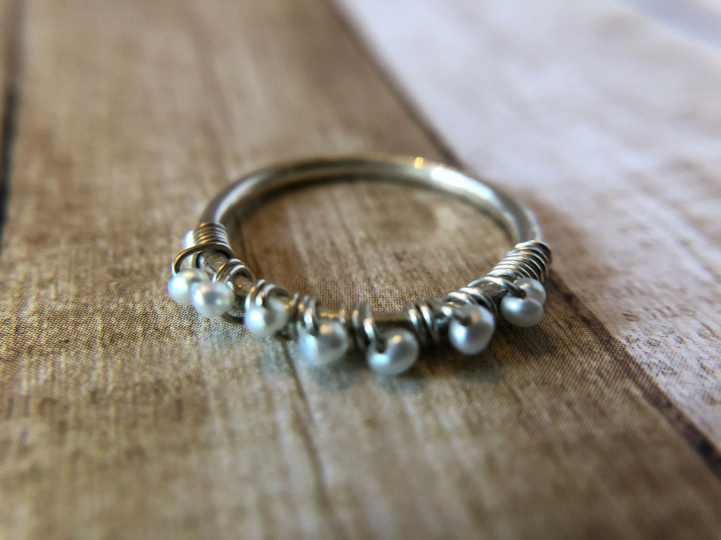 sterling-silver-pearl-ring-sterling-stackable-bands-stackable-rings-pearl-ring-simple-sterling-bands-white-pearl-ring-birthstone-ring