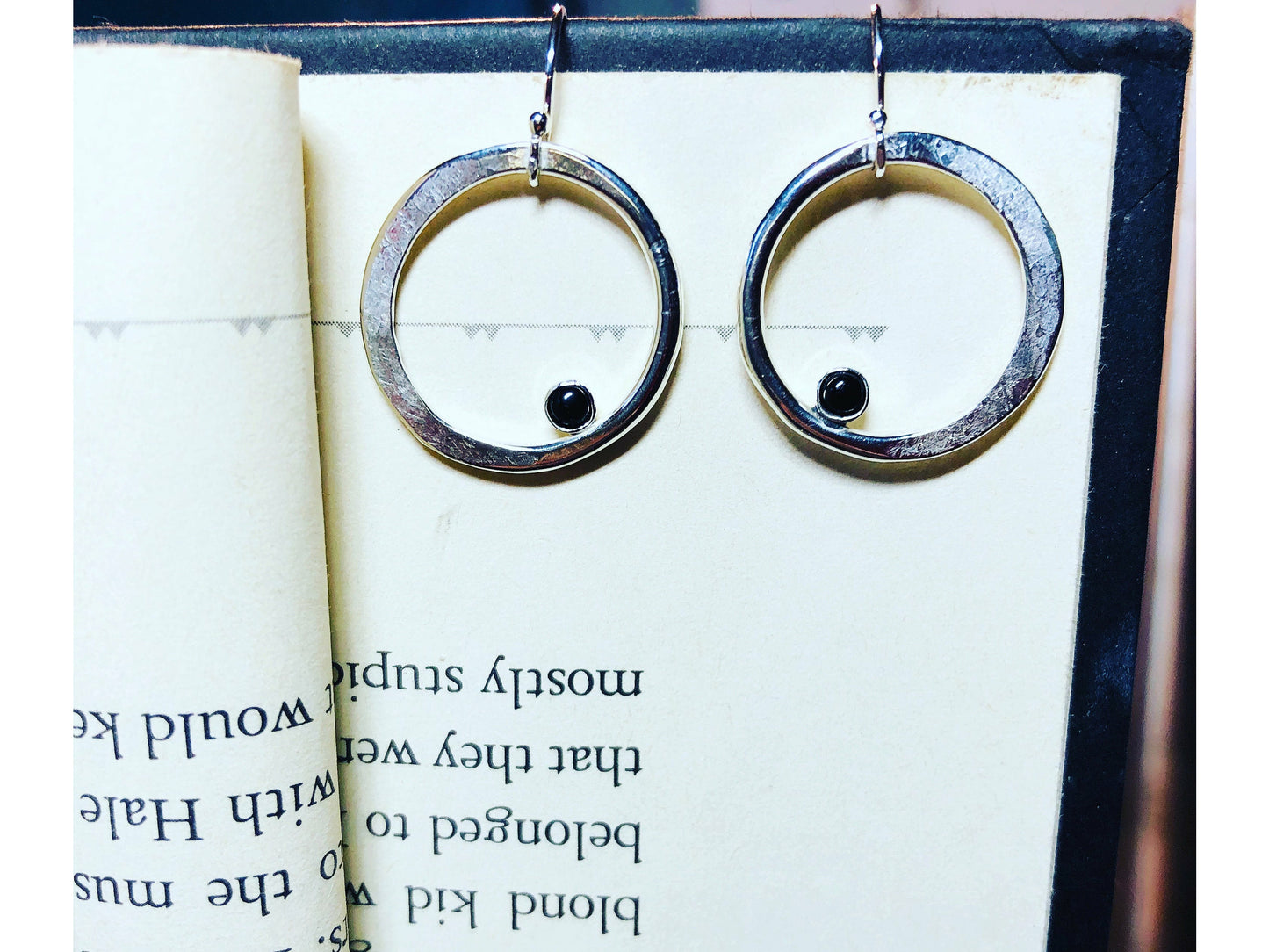 sterling-silver-dangle-earrings-sterling-hoop-earrings-onyx-earrings-sterling-drop-earrings-sterling-hoop-earrings-boho-jewelry-genuine-onyx
