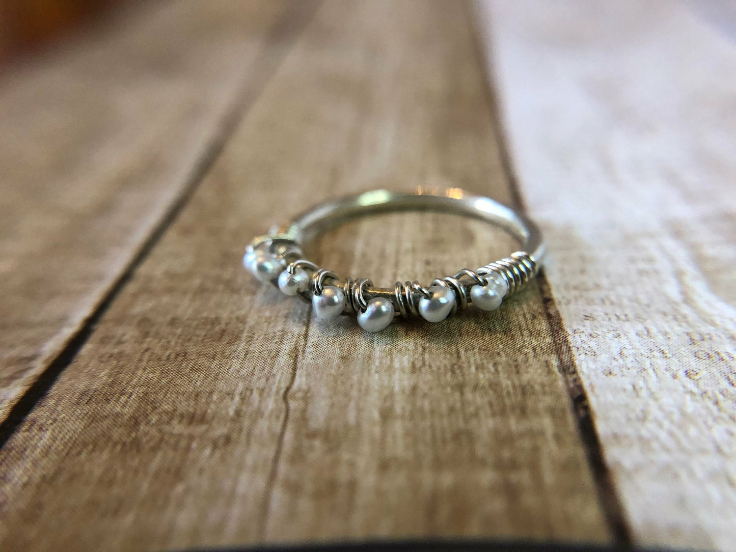 sterling-silver-pearl-ring-sterling-stackable-bands-stackable-rings-pearl-ring-simple-sterling-bands-white-pearl-ring-birthstone-ring