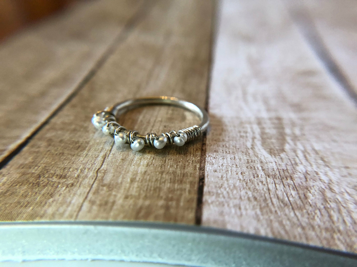 sterling-silver-pearl-ring-sterling-stackable-bands-stackable-rings-pearl-ring-simple-sterling-bands-white-pearl-ring-birthstone-ring