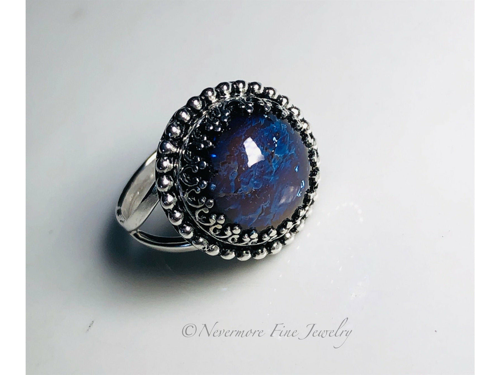 sterling-silver-statement-ring-boho-ring-tanzanite-opal-ring-gemstone-ring-simple-ring-bridal-ring-gift-for-her-ring-promise-ring