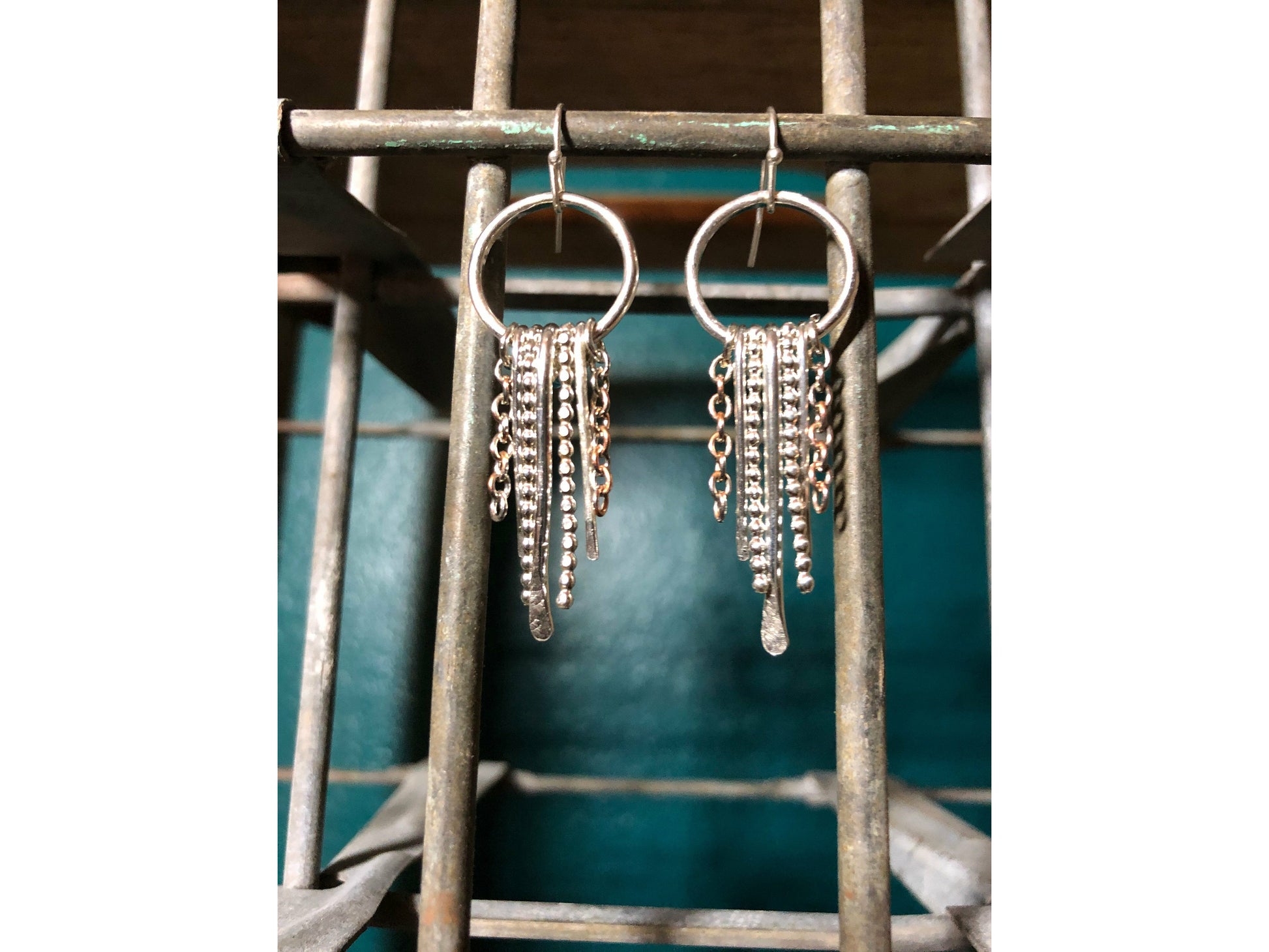 sterling-silver-mixed-metal-earrings-dangle-earrings-fringe-earrings-silver-dangle-earrings-boho-dangle-earrings-earrings-drop-earrings