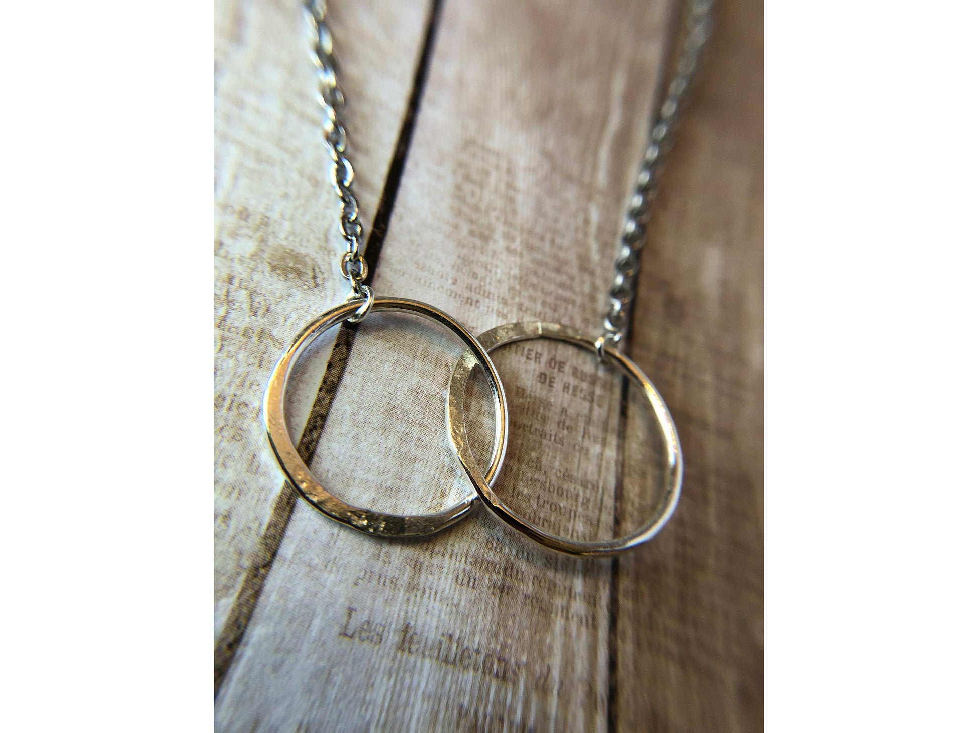 Sterling Silver Interlocking Circle Necklace, Silver Family Necklace,  Interconnecting Necklace, Double Ring Necklace, Mothers Day Necklace - Etsy